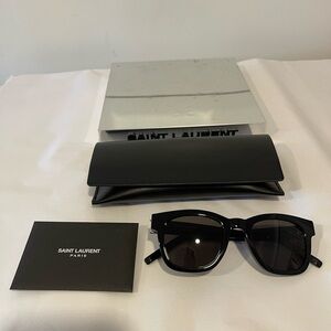 Saint Laurent Unisex Sunglasses | SL M124-001 | Black, Silver